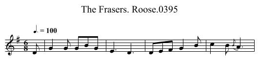 Frasers. Roose.0395, The - staff notation