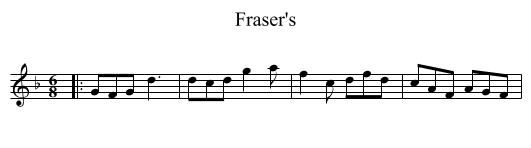 Fraser's - staff notation
