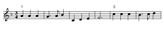 Frau Musica - staff notation