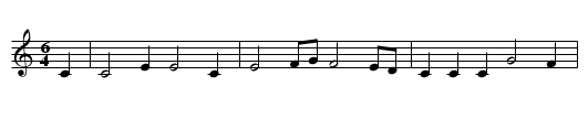 Frau von Weissenburg - staff notation