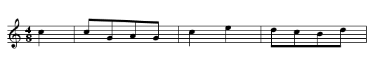 Frau von Weissenburg - staff notation