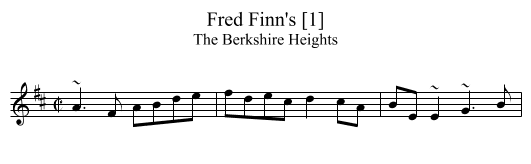 Fred Finn's [1] - staff notation