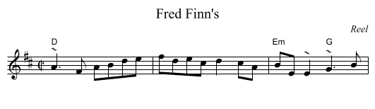 Fred Finn's - staff notation