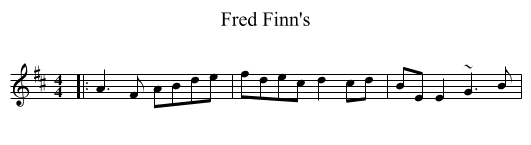 Fred Finn's - staff notation