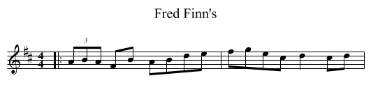 Fred Finn's - staff notation