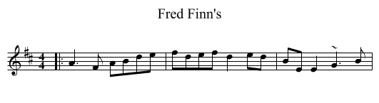 Fred Finn's - staff notation