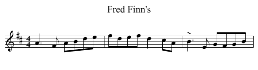Fred Finn's - staff notation