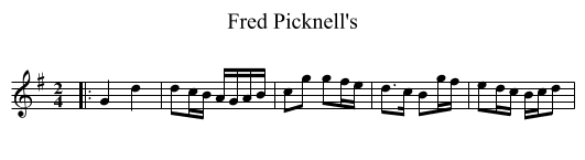 Fred Picknell's - staff notation