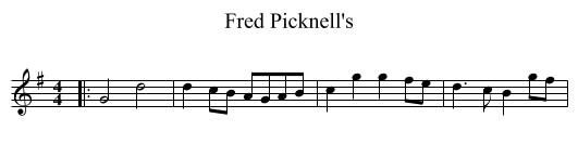 Fred Picknell's - staff notation