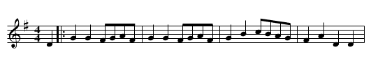 Fred Pigeon's No. 1 - staff notation