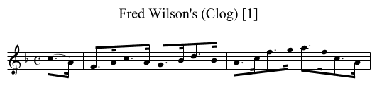 Fred Wilson's (Clog) [1] - staff notation