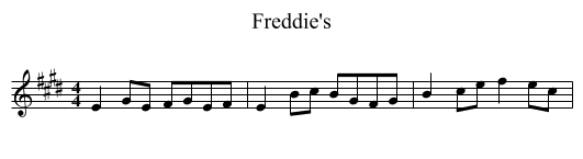 Freddie's - staff notation