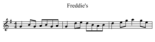 Freddie's - staff notation