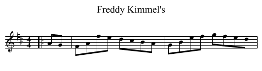 Freddy Kimmel's - staff notation