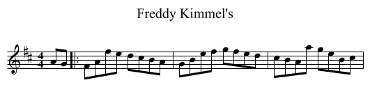 Freddy Kimmel's - staff notation