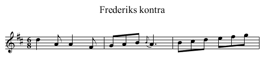 Frederiks kontra - staff notation