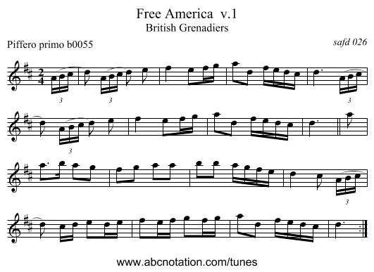 Free America  v.1 - staff notation