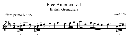 Free America  v.1 - staff notation