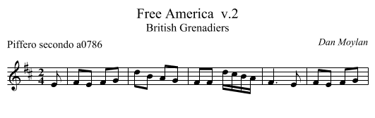 Free America  v.2 - staff notation