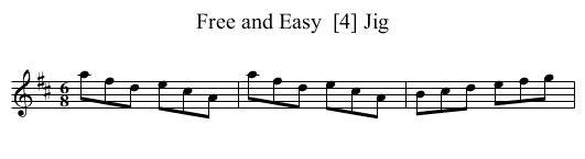 Free and Easy  [4] Jig - staff notation