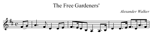 Free Gardeners', The - staff notation