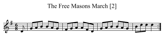 Free Masons March [2], The - staff notation
