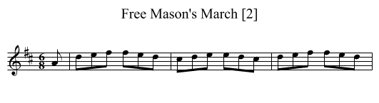 Free Mason's March [2] - staff notation
