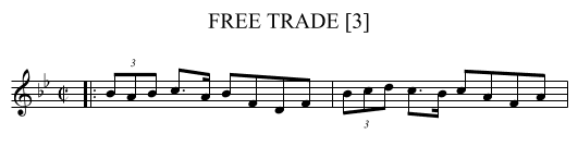 FREE TRADE [3] - staff notation