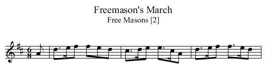 Freemason's March - staff notation