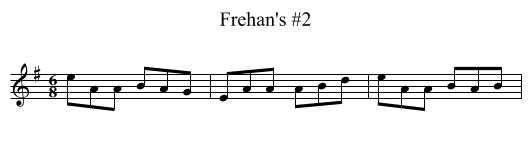 Frehan's #2 - staff notation