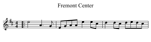 Fremont Center - staff notation