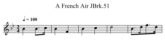 French Air JBrk.51, A - staff notation