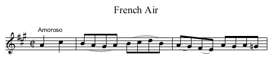 French Air - staff notation