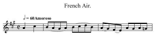 French Air. - staff notation