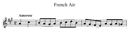 French Air - staff notation