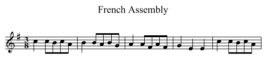 French Assembly - staff notation