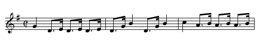 French Country Dance JBut.497, A - staff notation