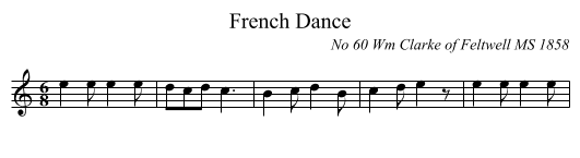 French Dance - staff notation