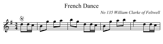 French Dance - staff notation