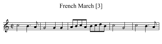 French March [3] - staff notation