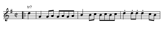French Moreins March. JBut.072, The - staff notation
