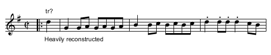 French Moreins March (with seconds). JBut.072, The - staff notation