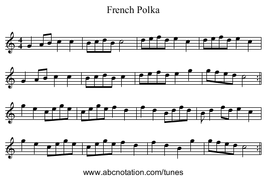 French Polka - staff notation