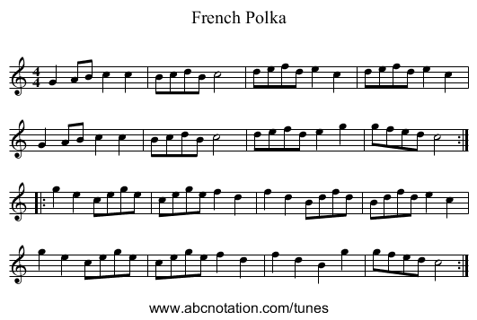French Polka - staff notation
