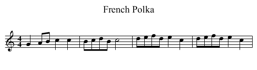 French Polka - staff notation