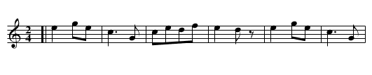 FRENCH POULAR MELODY - staff notation