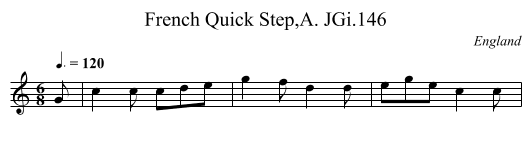 French Quick Step,A. JGi.146 - staff notation