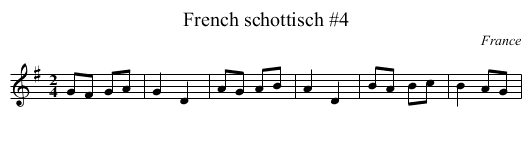 French schottisch #4 - staff notation