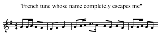 French tune whose name completely escapes me - staff notation