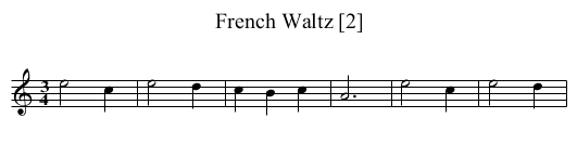 French Waltz [2] - staff notation